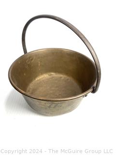 Victorian English Brass Jam Pan with Handle