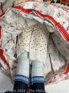 Hand Made Cloth Russian Folk Art Doll.  