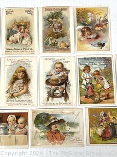 Collection of Victorian Trade Cards Featuring Children