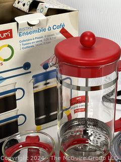 Bodum French Press Coffee Carafe and Cups in Box