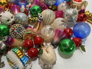 Large Group of Vintage Glass Ornaments