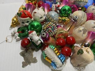 Large Group of Vintage Glass Ornaments