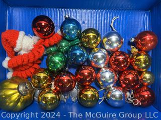 Group of Glass Ornaments in Boxes