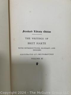 Two (2) Books Including The Writings of Bret Harte and Houseboating on the Colonial Waterway