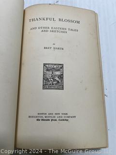 Two (2) Books Including The Writings of Bret Harte and Houseboating on the Colonial Waterway