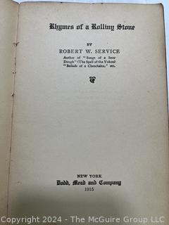 Rhymes of a Rolling Stone by Robert W Service, 1915 Book