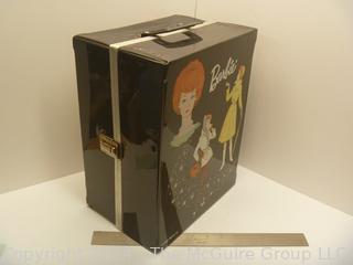 1963 Barbie Black Travel Trunk Barbie Doll Carrying Case