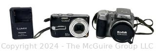 Two (2) Digital Cameras: Lumix ad Kodak (untested)