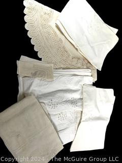 White Embroidered Table Linens