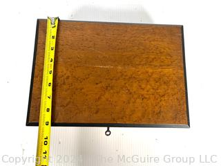 Locking "Bird's Eye Maple" Travel Writing Box. Velvet Lining 12 x 9 x 4.5" 
