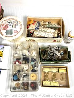 Sewing Box with Notions