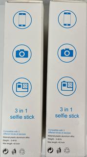 (2) NIB Selfie Sticks, Palm Pilot and Nikon Cool Pix Digital Camera