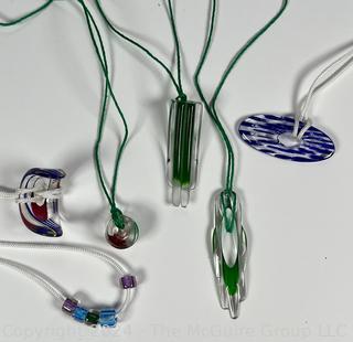 Hand Blown Glass Beaded Necklaces 