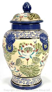 Chinoiserie Potter Temple Jar