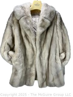  Platinum Grey Fox Fur Jacket Coat