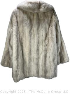  Platinum Grey Fox Fur Jacket Coat