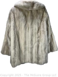  Platinum Grey Fox Fur Jacket Coat