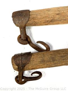 Two (2) Primitive Single Tree Yokes for Horse/Oxen 