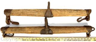 Two (2) Primitive Single Tree Yokes for Horse/Oxen 