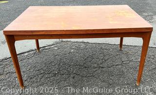 ??????????????? Mid Century Teak Expanding Dining Table.  Some wear to table top. 