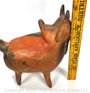 Colima Terra Cotta Pottery Bull Jug or Vessel.  