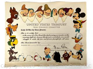 1944 Walt Disney War Bond