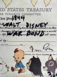 1944 Walt Disney War Bond