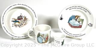 Four (4) Piece Wedgwood Beatrix Potter Peter Rabbit Child's Dinnerware