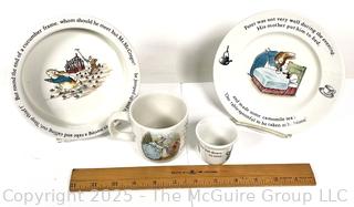 Four (4) Piece Wedgwood Beatrix Potter Peter Rabbit Child's Dinnerware