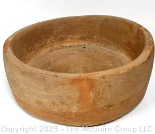 Pre-Columbian Mayan Mesoamerican Terra Cotta Clay Bowl.  11" D