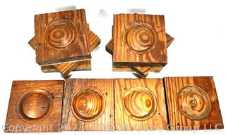 Collection of Victorian Interior Wood Rosette Carved Wood Trim or Decoration.  Architectural Salvage