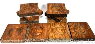 Collection of Victorian Interior Wood Rosette Carved Wood Trim or Decoration.  Architectural Salvage