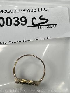 14KT Yellow Gold and Black Onyx Disc Mounted Ring ????? Double check metal ?????