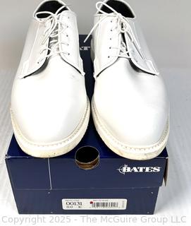 Bates Men's White Uniform Oxfords Size 11 In Box