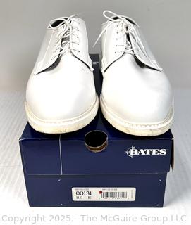 Bates Men's White Uniform Oxfords Size 11 In Box