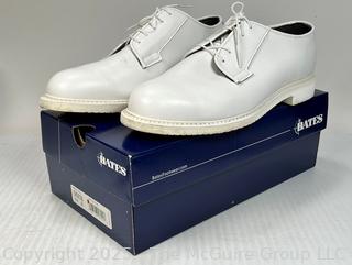 Bates Men's White Uniform Oxfords Size 11 In Box