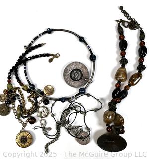 Four (4) Costume Jewelry Necklaces with Stones