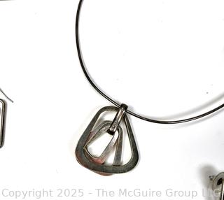 Group of Geometric Jewelry, Some Sterling Silver