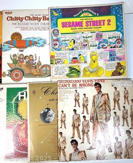 Collection of Vinyl LP Records Including Sweet Emma and Preservation Hall Band, Sesame Street, Carol Burnett and Elvis