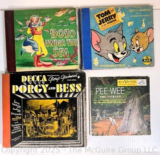 Collection of 78 Vinyl Records Including Porgy and Bess, Bozo and Tom and Jerry.