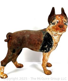 Boston Terrier Cast Iron Door Stop, with Paint