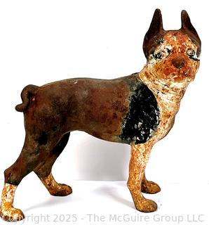 Boston Terrier Cast Iron Door Stop, with Paint