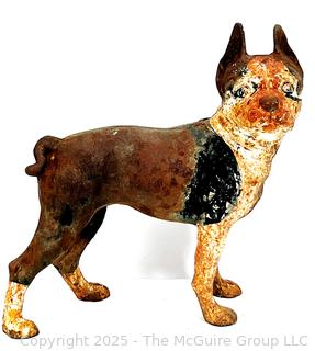 Boston Terrier Cast Iron Door Stop, with Paint