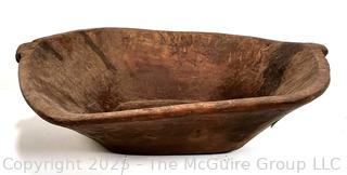 Primitive Carved Wooden Bowl