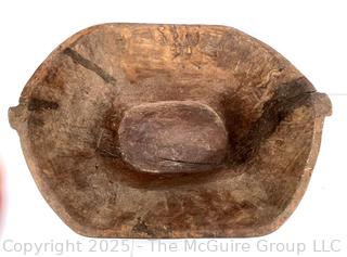 Primitive Carved Wooden Bowl