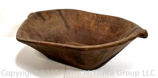 Primitive Carved Wooden Bowl