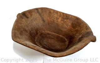 Primitive Carved Wooden Bowl