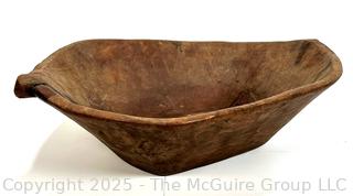 Primitive Carved Wooden Bowl