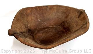 Primitive Carved Wooden Bowl