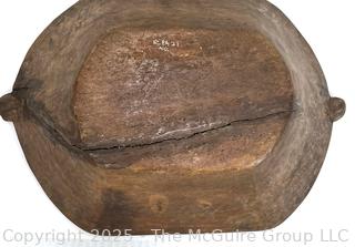 Primitive Carved Wooden Bowl